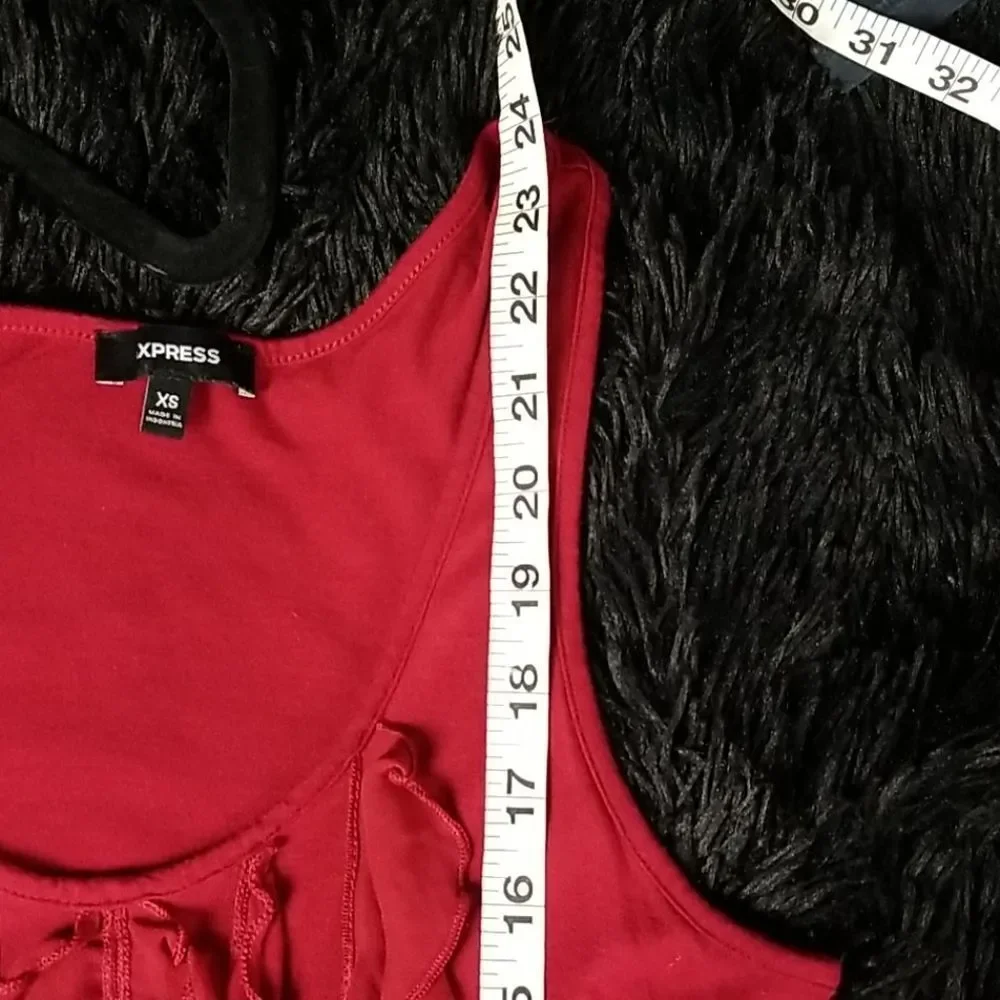 🖤5/$20🖤 EXPRESS.. red ruffled tank - Picture 9 of 10